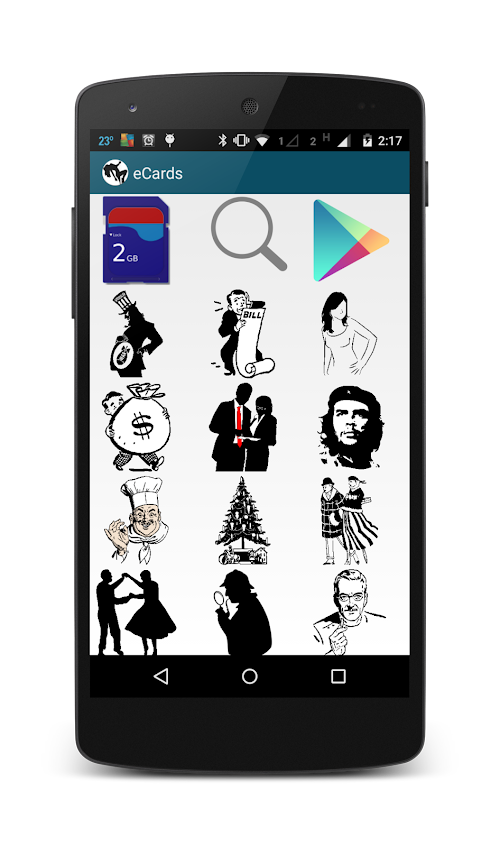 Android application eCards Maker screenshort