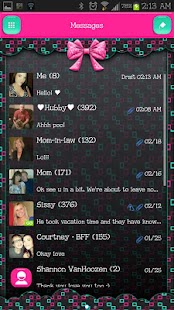 GO SMS - Sugar Bows 2 Screenshots 0