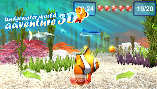 Underwater world. Adventure 3D