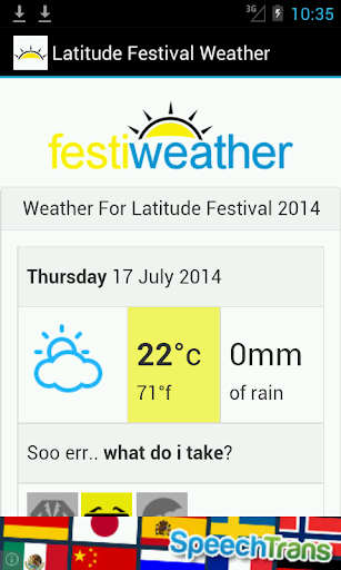 【免費天氣App】Latitude Festival Forecast-APP點子