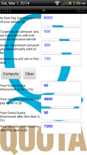 Quick Commissions Calculator