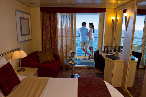 Balcony_Stateroom_Celebrity_Constellation - The sophisticated staterooms aboard Celebrity Constellation will provide privacy and comfort while you relax on your vacation.