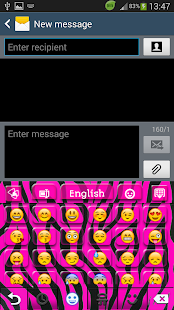 GO Keyboard Pink Zebra Screenshots 12