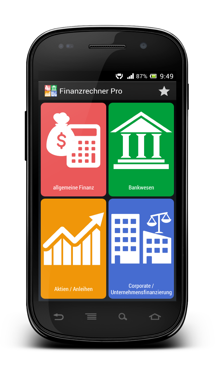 Android application Financial Calculators Pro screenshort