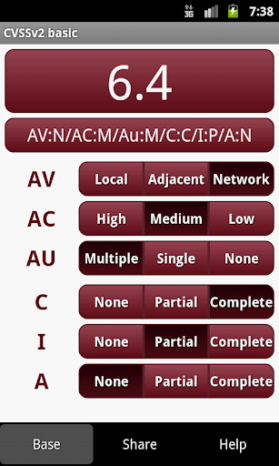 CVSS Calculator basic