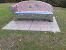 Art Bench with Flower