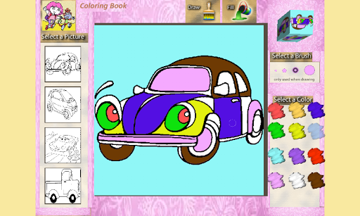 Car Coloring Game