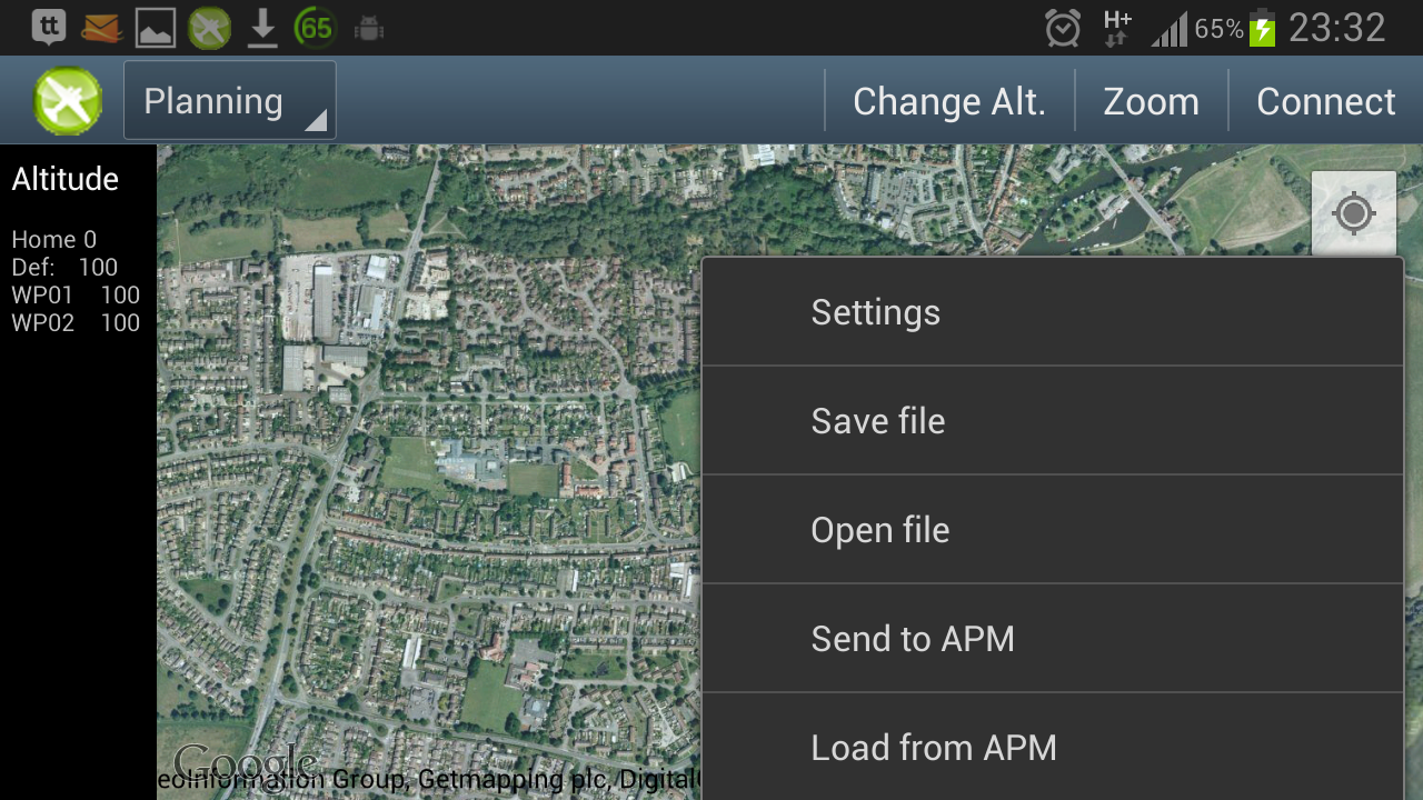   DroidPlanner – Capture d'écran 