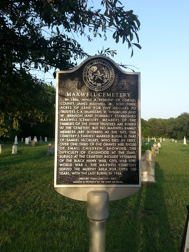 Maxwell Cemetery Historic Marker