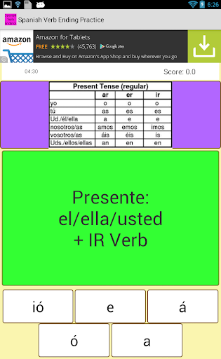 【免費教育App】Spanish Verb Ending Practice-APP點子