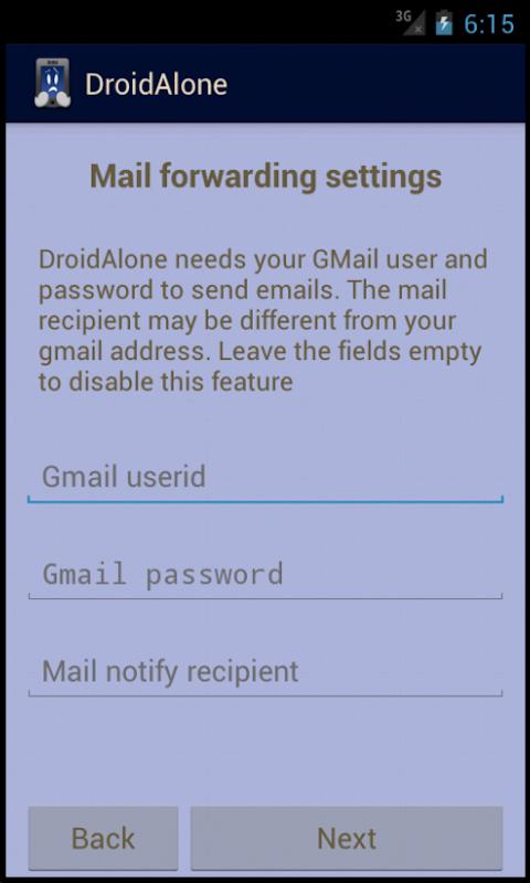 DroidAlone - Missed Calls Screen 2