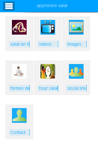 Android application apprendre salat screenshort