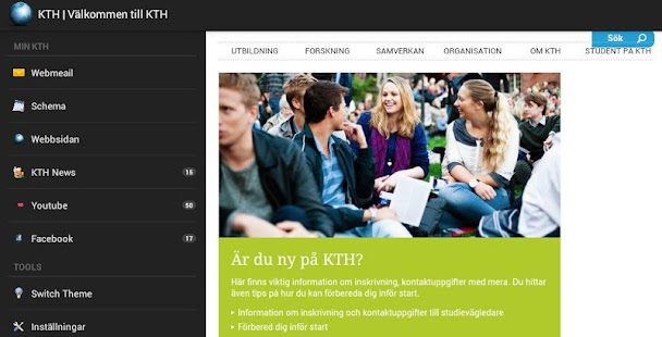 KTH webmail & schema Screenshots 2