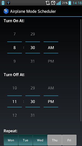 Airplane Mode Scheduler