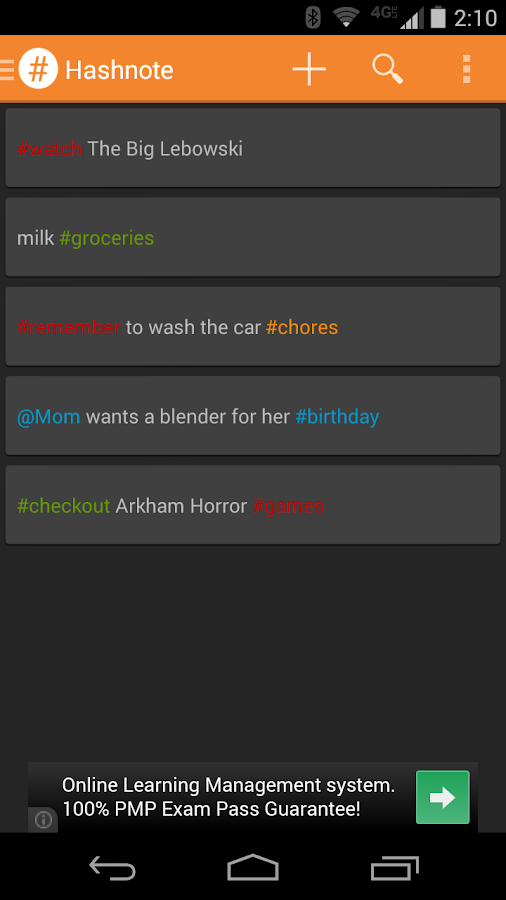    Hashnote- screenshot  