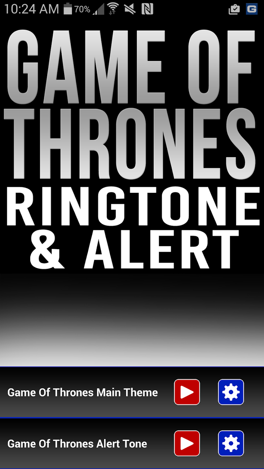 Game of Thrones Theme Ringtone Screen 1