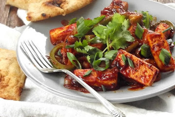 Vegan Tofu Chilli Paneer