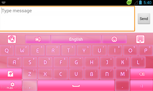 GO Keyboard Pink Satin Screenshots 0