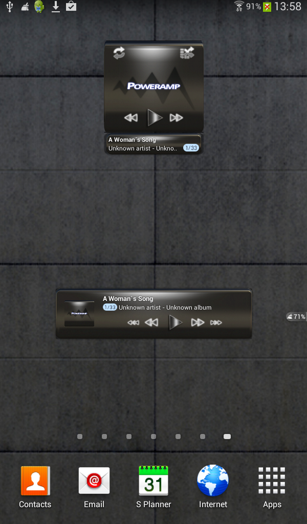 Poweramp widget - BLACK PLATIN Screen 2