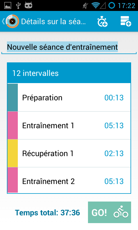 Chronomètre dintervalles Screen 3