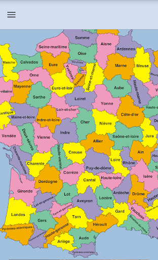 France Departments Map Puzzle