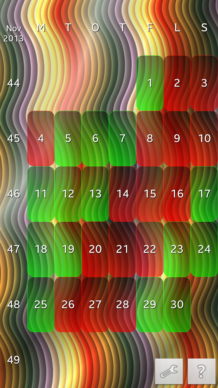 Work Shift Calendar Deluxe Screen 3