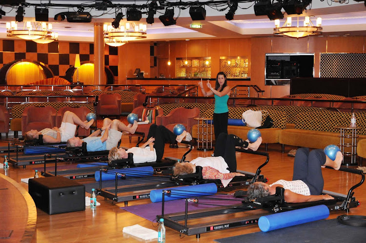 Take a Pilates Reformer class on Crystal Serenity to  get energized for your vacation!