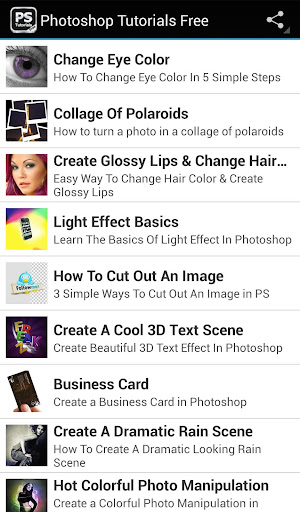 Free Tutorials For Photoshop