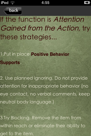 Behavior Support for Autism