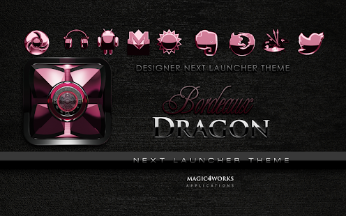 Next Launcher Theme Bordeaux D