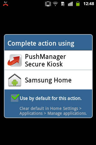 PushManager Secure Kiosk