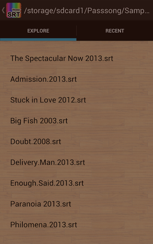 Android application SRT Viewer screenshort