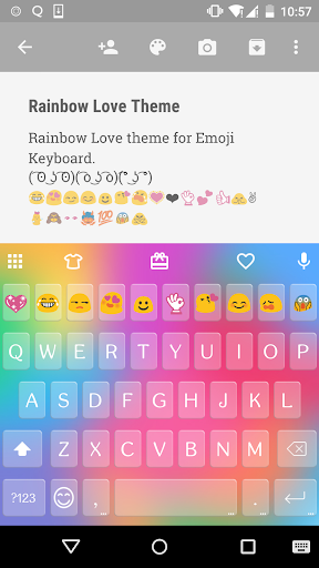 【免費個人化App】Rainbow love emoji keyboard-APP點子