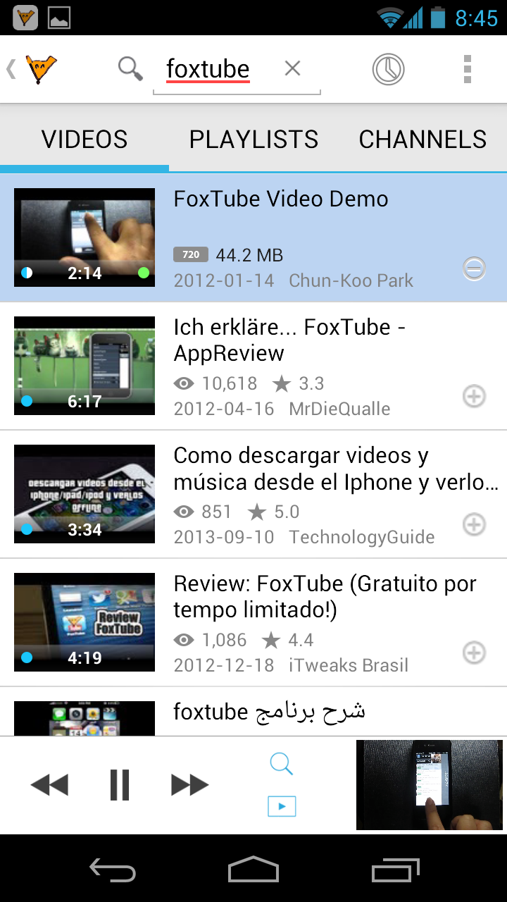 FoxTube - YouTube Player Screen 3