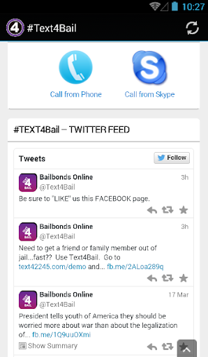 【免費商業App】Text4Bail.com social media app-APP點子