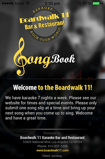 Boardwalk 11 Karaoke Songbook
