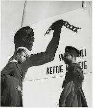 Surinaamse matrozen tijdens het Keti-Koti feest