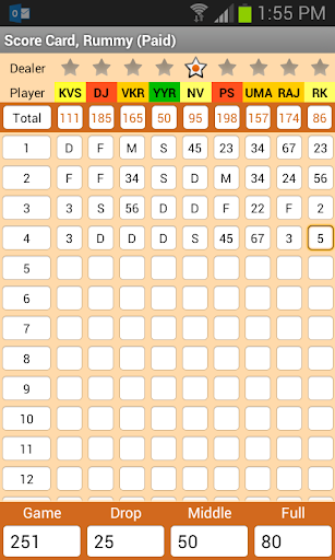 ScoreCard Rummy