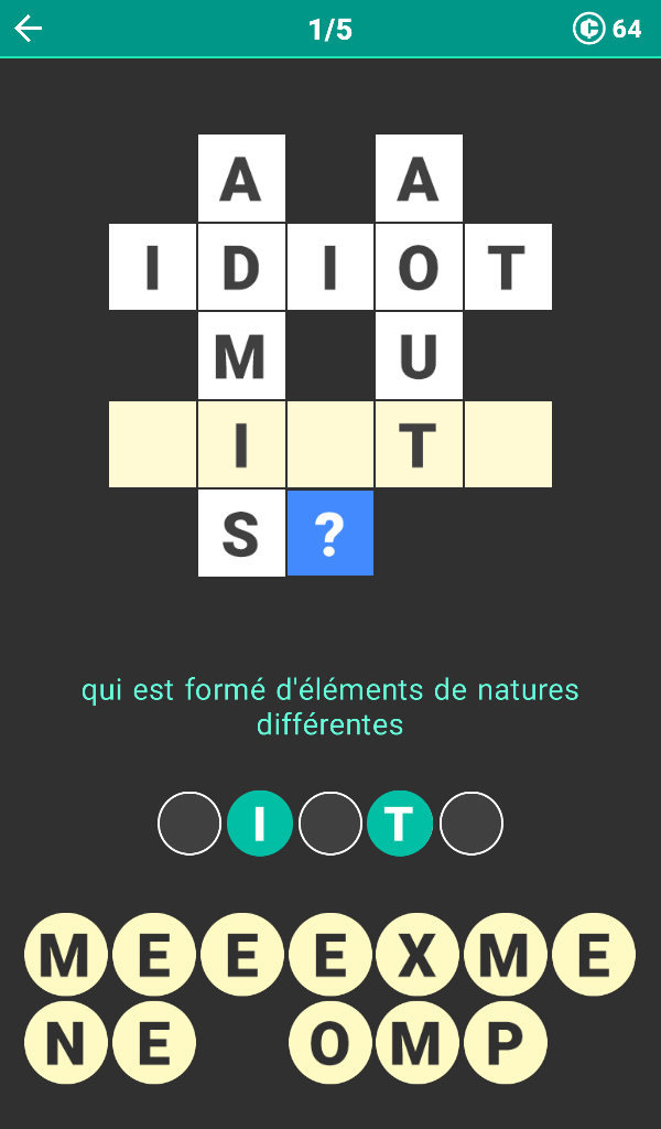 Android application Mom's Crossword Puzzles screenshort