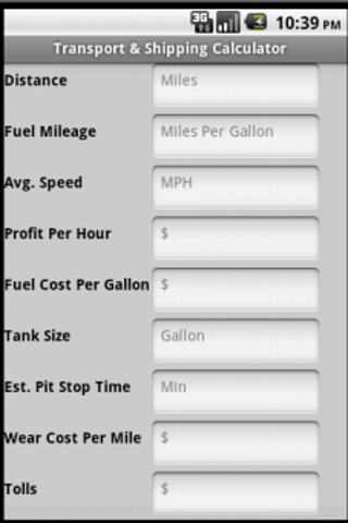 Transport Ship Calculator