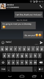 Go SMS KitKat Dark Theme - screenshot thumbnail
