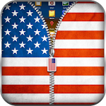 US Flag Zipper Lock Apk