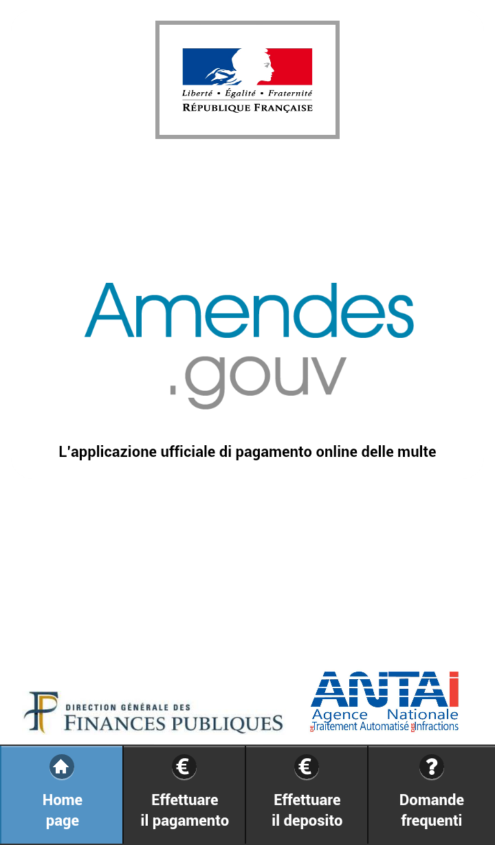 Android application Amendes.gouv screenshort