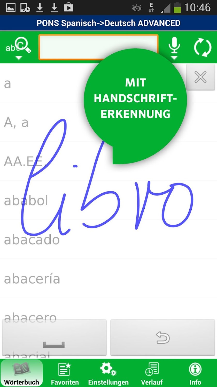 PONS Wörterbuch Spanisch Screen 2