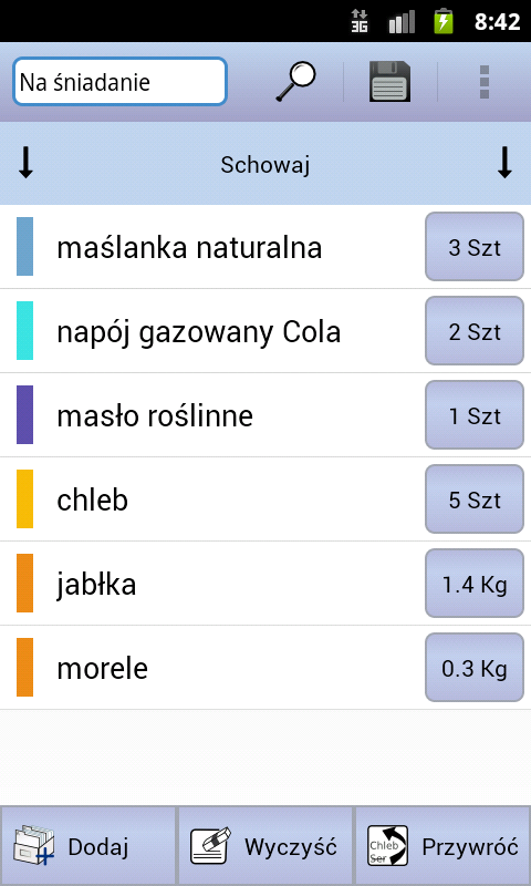 Lista Zakupów Screen 3