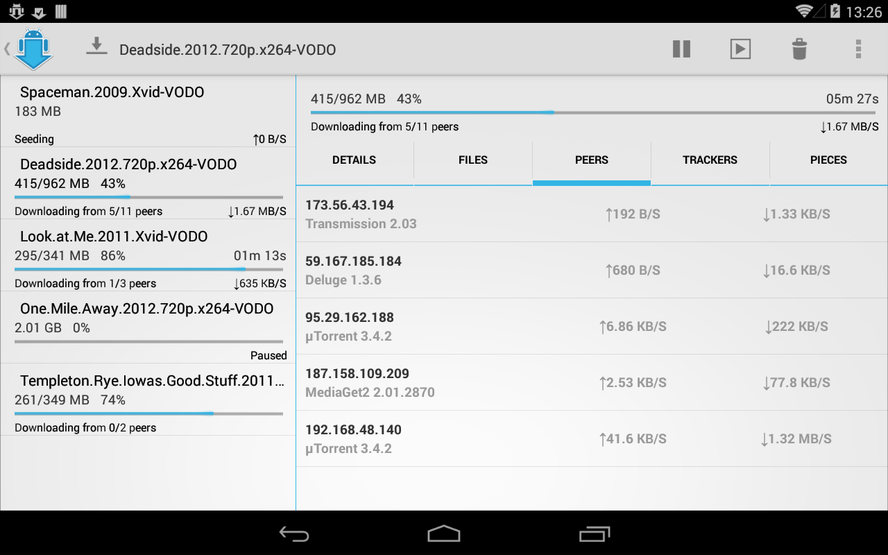 aTorrent - Torrent Downloader - screenshot