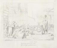 Vrouwen bidden voor de veilige terugkeer van hun mannen rond een altaar waar een offer wordt gemaakt