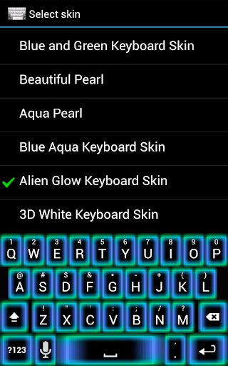 Alien Glow Keyboard Skin