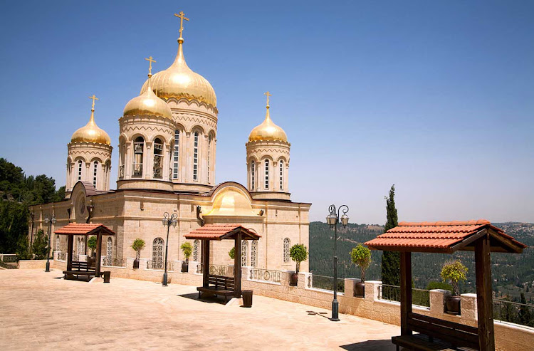 The Russian Orthodox Church of Maria Magdalene in Jerusalem.