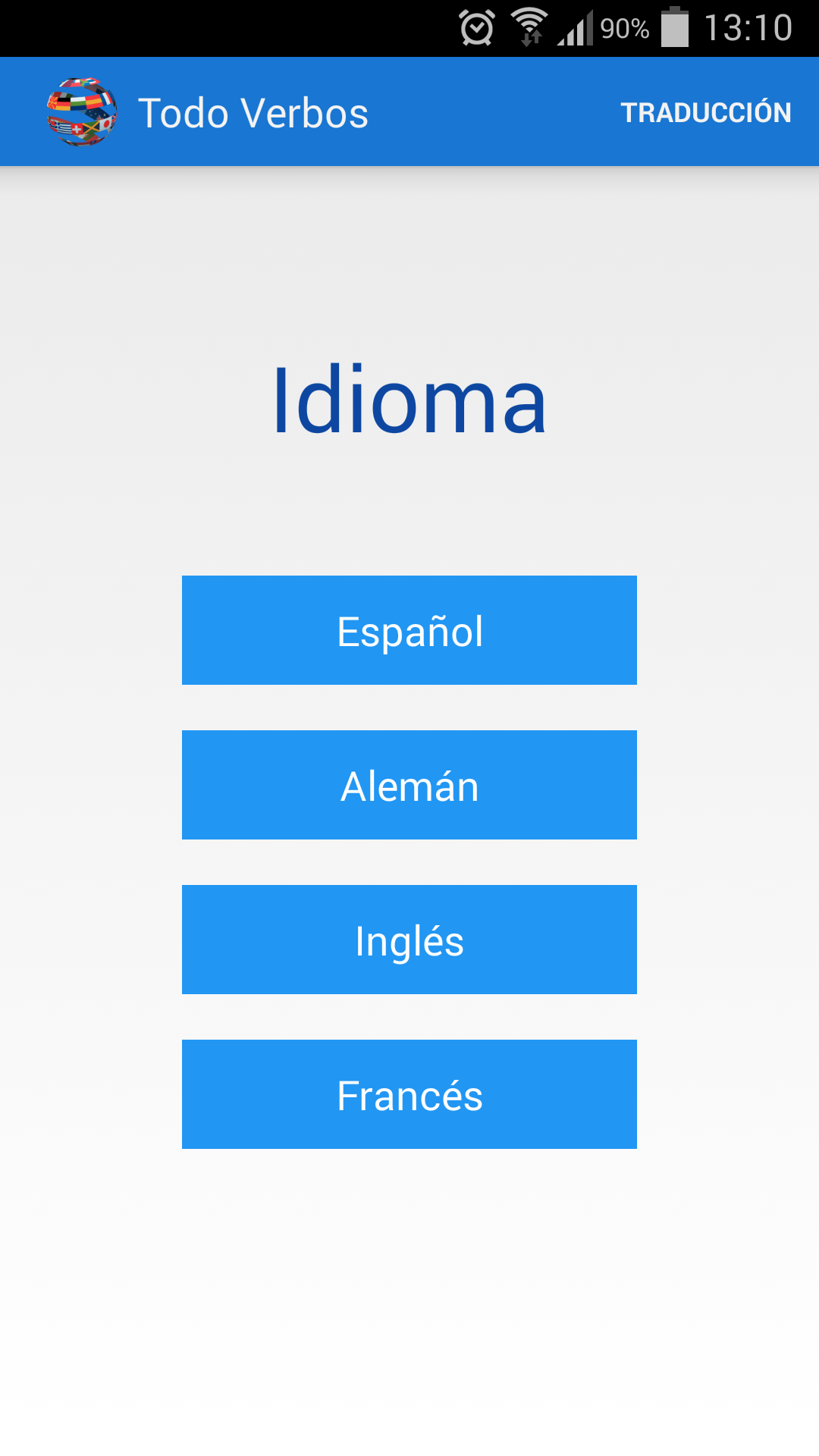 Android application All verbs screenshort